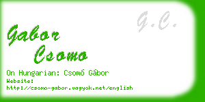 gabor csomo business card